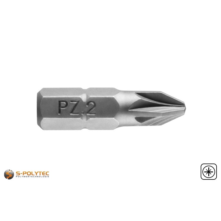 - Onze kruisbits voor Pozidriv-schroeven zijn gemaakt van S2-staal voor maximale duurzaamheid