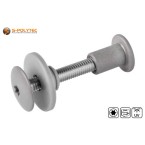 Koop direct de bijpassende Balkon schroefset met draadbus stofgrijs (RAL 7037)