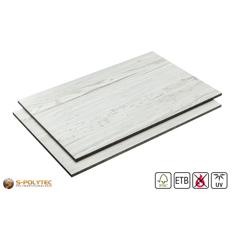 HPL platen vintage look (eiken wit) op maat