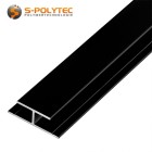De zwarte aluminium H-profielen zijn verkrijgbaar met een klembereik van 3 mm, 6 mm of 8 mm