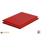 PVC platen rood uit hard-PVC (PVCU) in diktes vanaf 2mm tot 10mm als standaardplaat met 2x1m