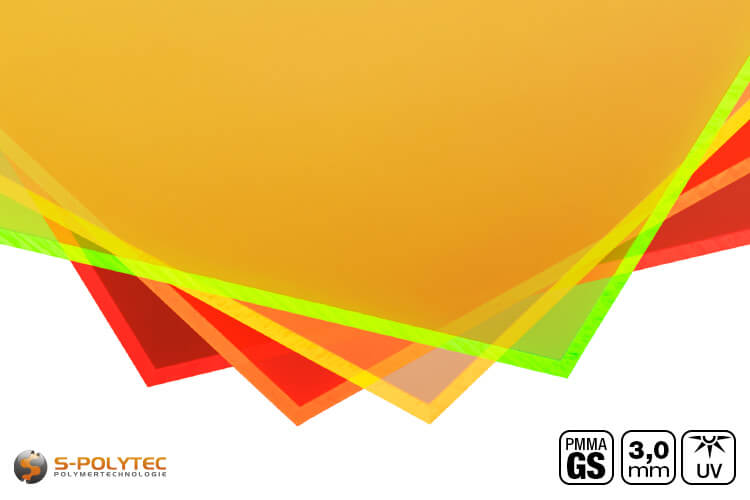 Wij bieden de transparante acrylglasplaten aan van gegoten PMMA met lichtgevend effect in rood, oranje, geel en groen 
