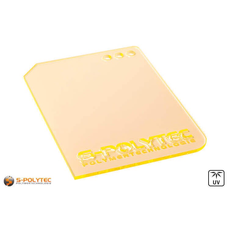 Acrylglas geel fluorescerend (Lasersnede)