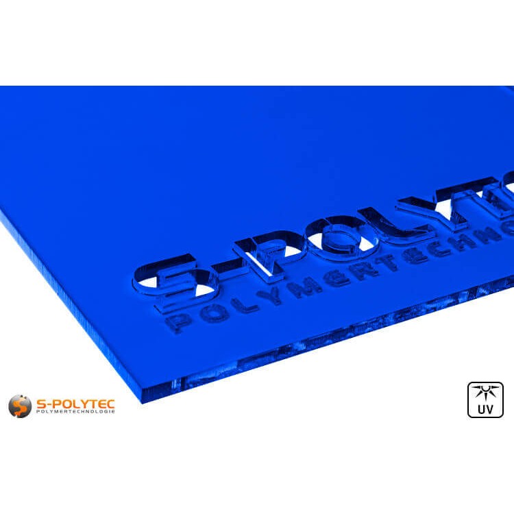 Acrylglas blauw doorzichtig in lasersnede