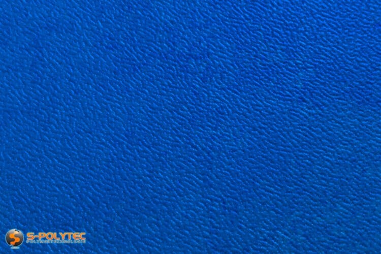 Polyethyleen (PE) platen blauw (soortgelijke RAL 5005) met en nerv 19mm  op maat - detail