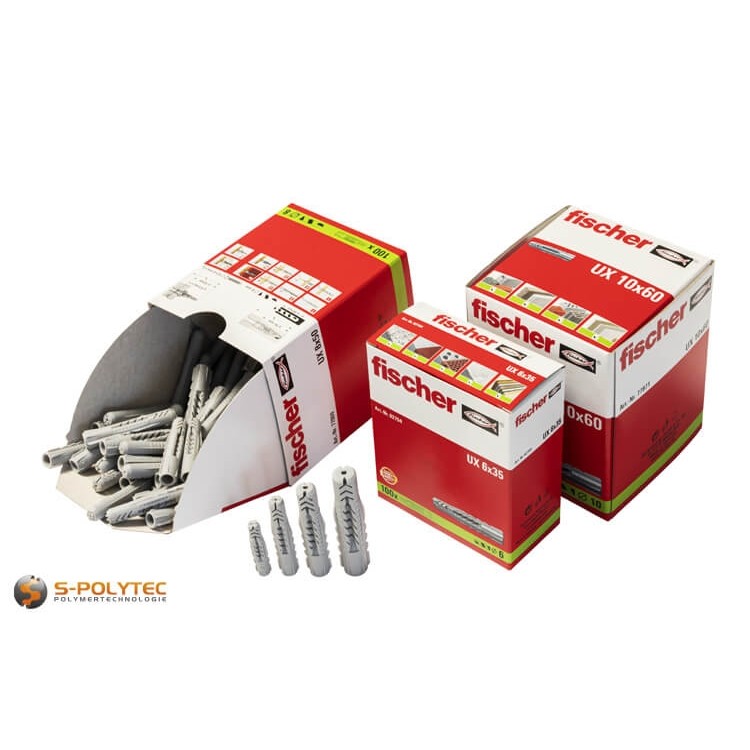 fischer universele plug UX voor massieve bouwmaterialen en ophoogsteen in verschillende maten