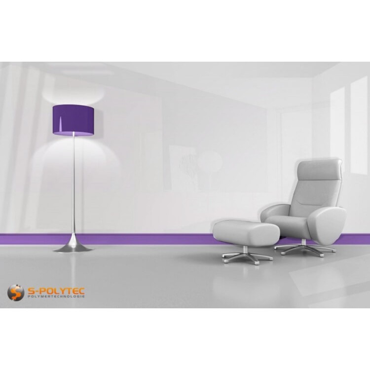 DecoVitas Snow-White 1,0mm dikte - zelf klevende, hoogglanzende decorplaten in sneeuwwit op maat