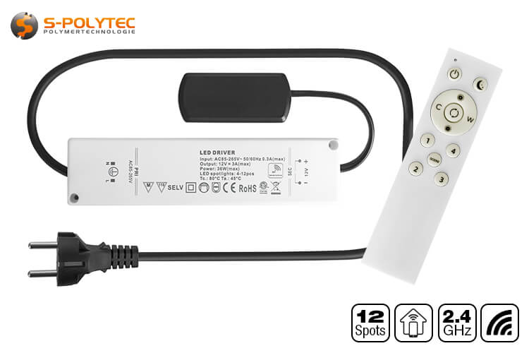 S-Polylight LED SmartHome-controller met geïntegreerde WiFi-module voor bediening via app of spraakopdracht