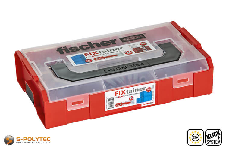 fischer FIXtainer DuoPower - De DuoPower plug box met 210 pluggen in 6mm, 8mm en 10mm diameter