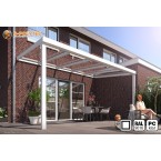 Koop direct de bijpassende Terrasdak wit (helder polycarbonaat)