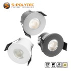 De 3W LED-inbouwspot voor buiten in warm wit met 3000K is verkrijgbaar in antraciet, zilver en wit