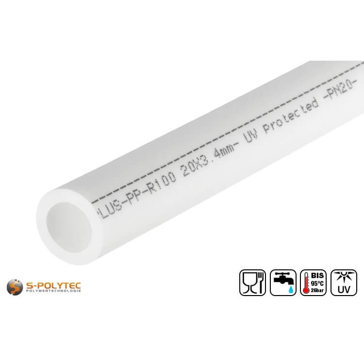 De Aqua-Plus pijp met 20mm buitendiameter heeft een wanddikte van 3,4mm en een binnendiameter van 13,2mm