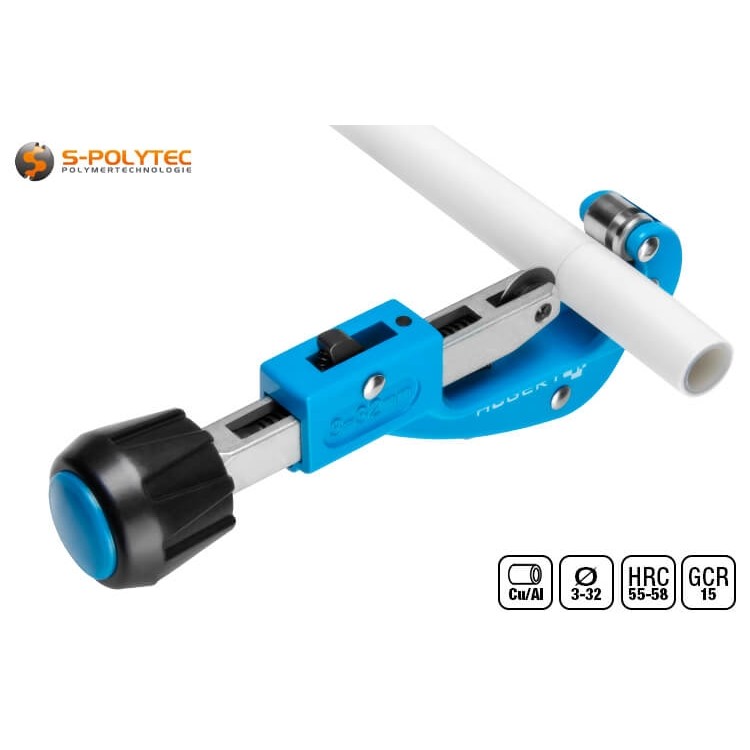 Het hoogwaardige snijwiel van de buissnijder heeft een hoge hardheid van 55 - 58 HRC (Rockwell-hardheid)