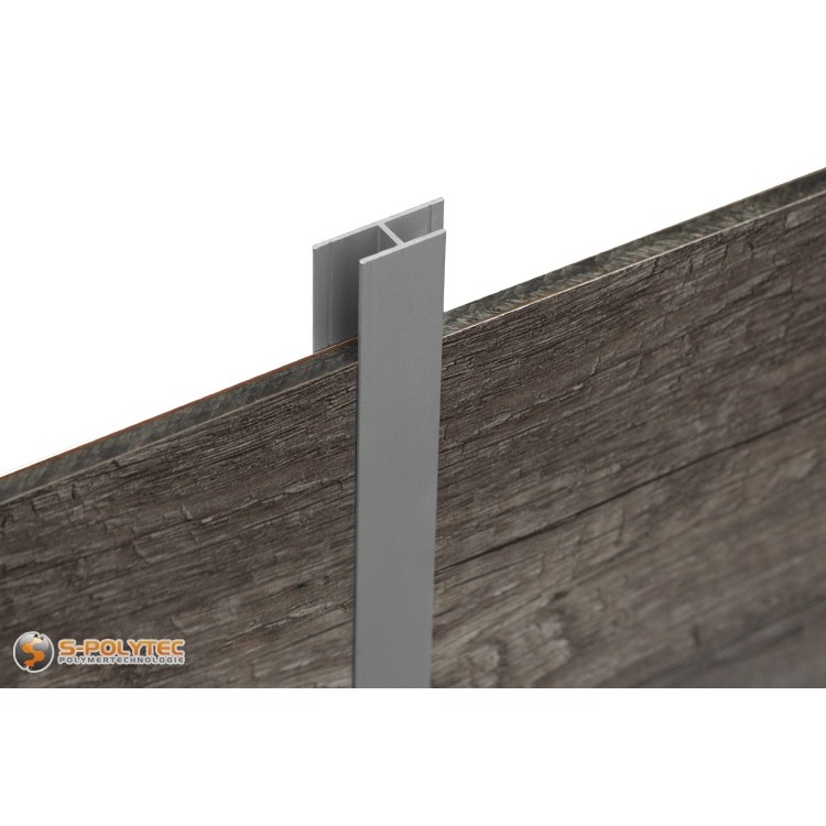 Wij bieden de zilverkleurige H-profielen van geanodiseerd aluminium voor randverbinding naar keuze in 2000mm lengte, 1000mm lengte of op maat gezaagd.