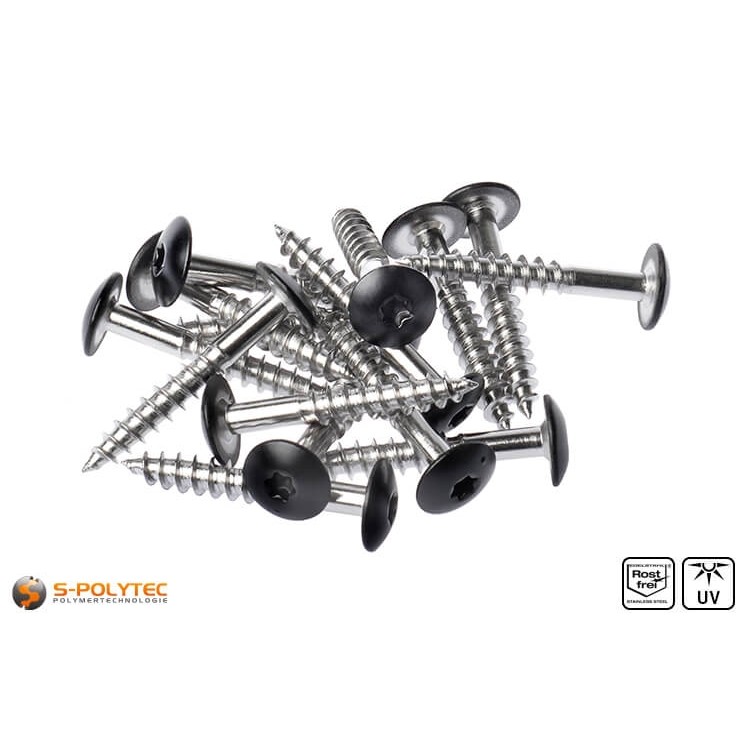 HPL schroeven gitzwart (RAL 9005)