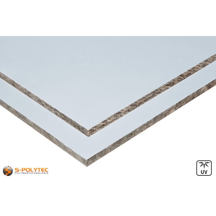 Weerbestendige hpl palten in zilvergrijs met en dikte van 6mm of 8mm op maat - detail