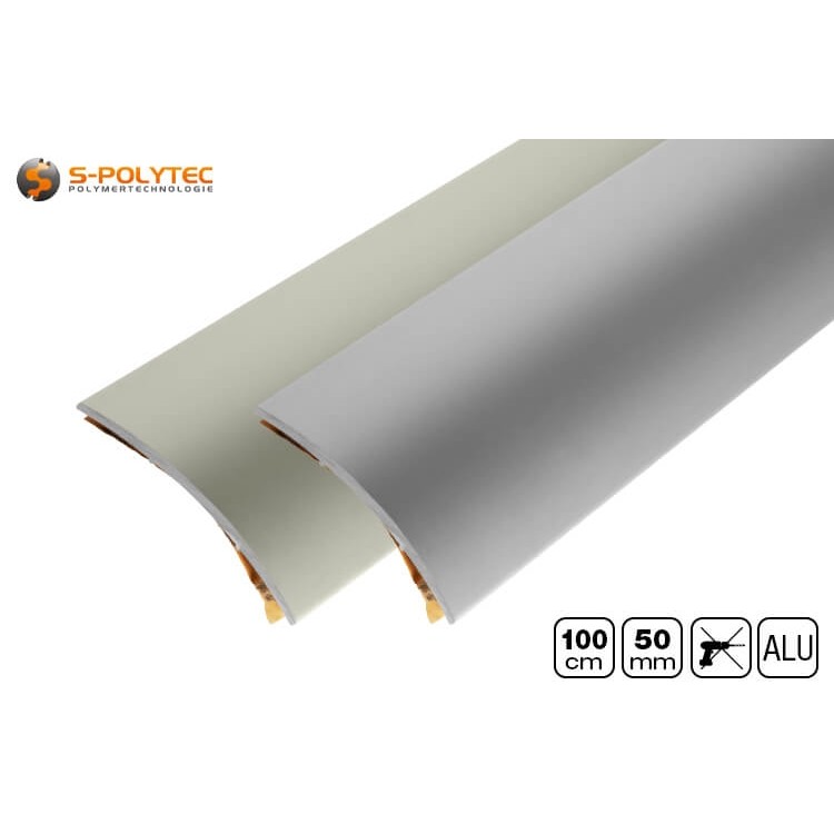 De bredere vloerprofielen van aluminium met een glad oppervlak zijn ideaal voor grotere afstanden tussen vloerbedekkingen