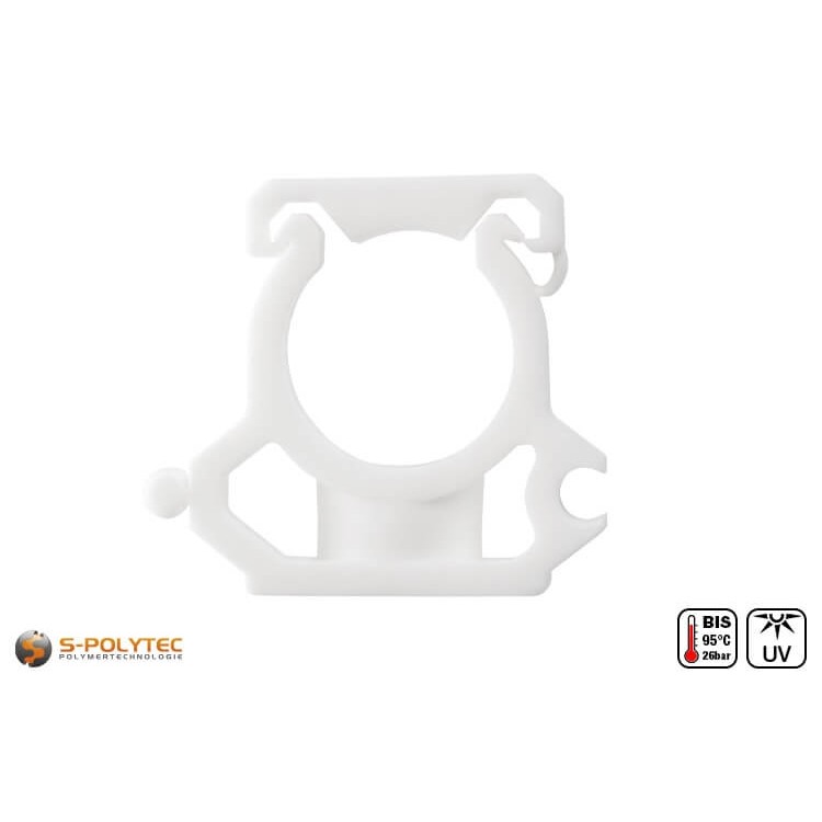 De Aqua-Plus PP-R buisclip DN20 is geschikt voor het monteren van een PP-R buis met een buitendiameter van 20mm