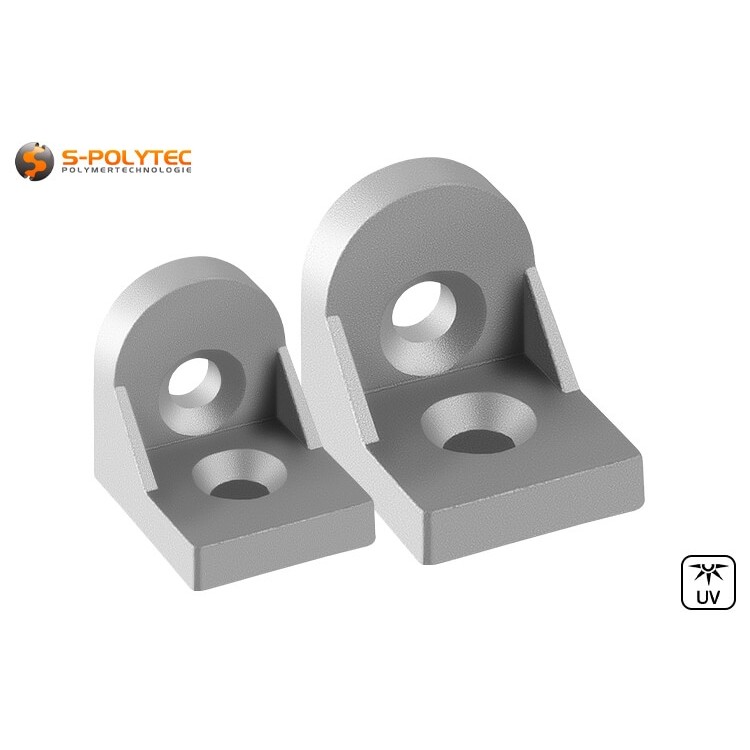 De afgeronde hoekbeugels met een hoek van 90° zijn verkrijgbaar in twee verschillende maten