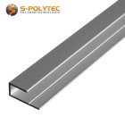 De zilverkleurige randprofielen van massief aluminium zijn geschikt voor panelen met een dikte van 3mm, 6mm of 8mm
