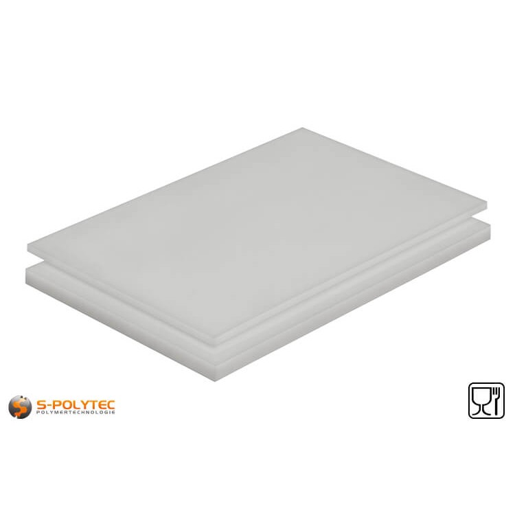 Polyethyleen platen (PE-HD) naturel met glad oppervlak in diktes vanaf 3mm tot 20mm op maat