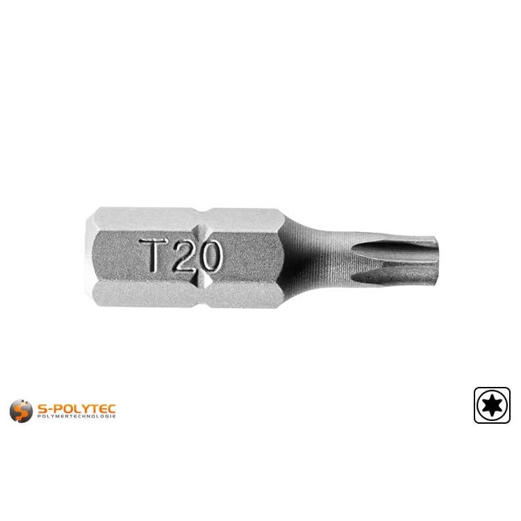 TORX bit (ook binnenster of binnenzeskant) maakt hoge aandraaimomenten mogelijk zonder weg te glijden 