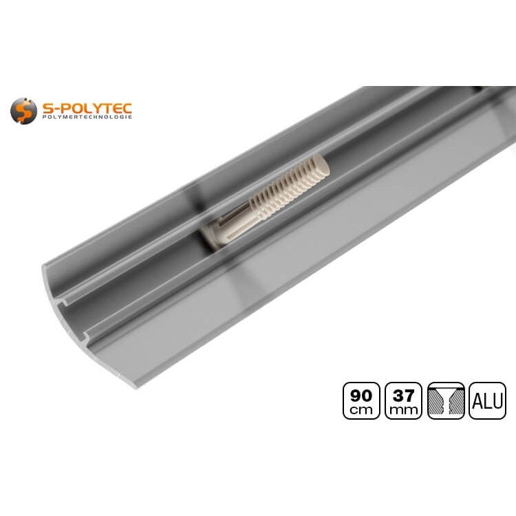 Dankzij de flexibele plugs compenseren de aluminium afstelprofielen hoogteverschillen tot 17,5mm