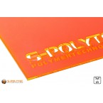 Koop direct de bijpassende Acrylglas oranje fluorescerend gelaserd
