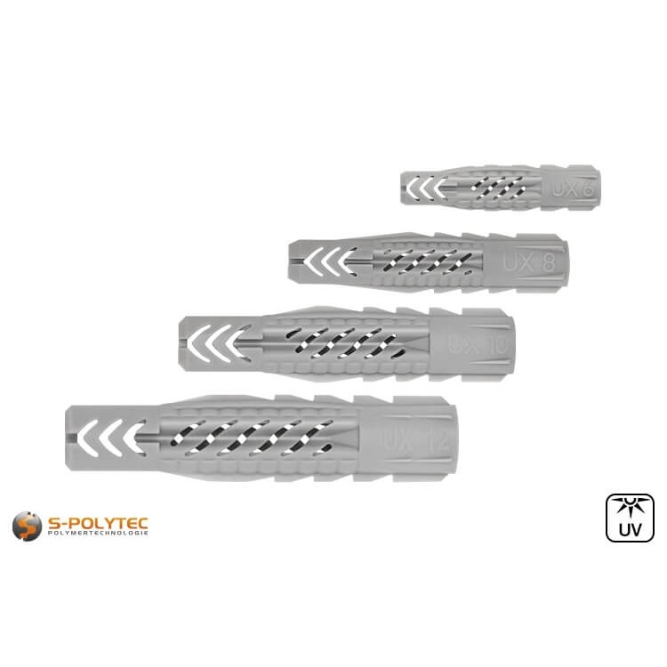 UX randloze universele plug van fischer in verschillende maten