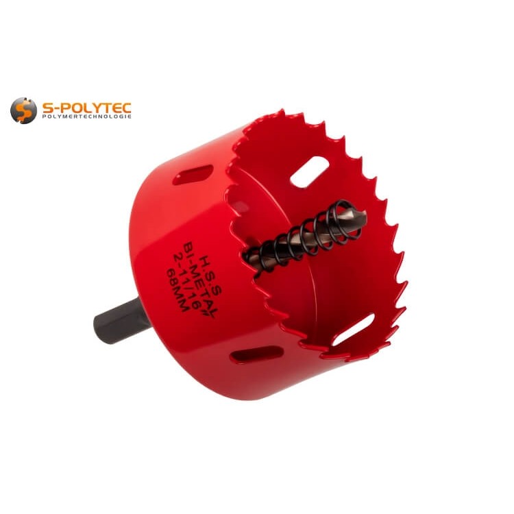 - Onze 68 mm gatzaag heeft een zeer lange levensduur dankzij de vervaardiging uit HSS bimetaal