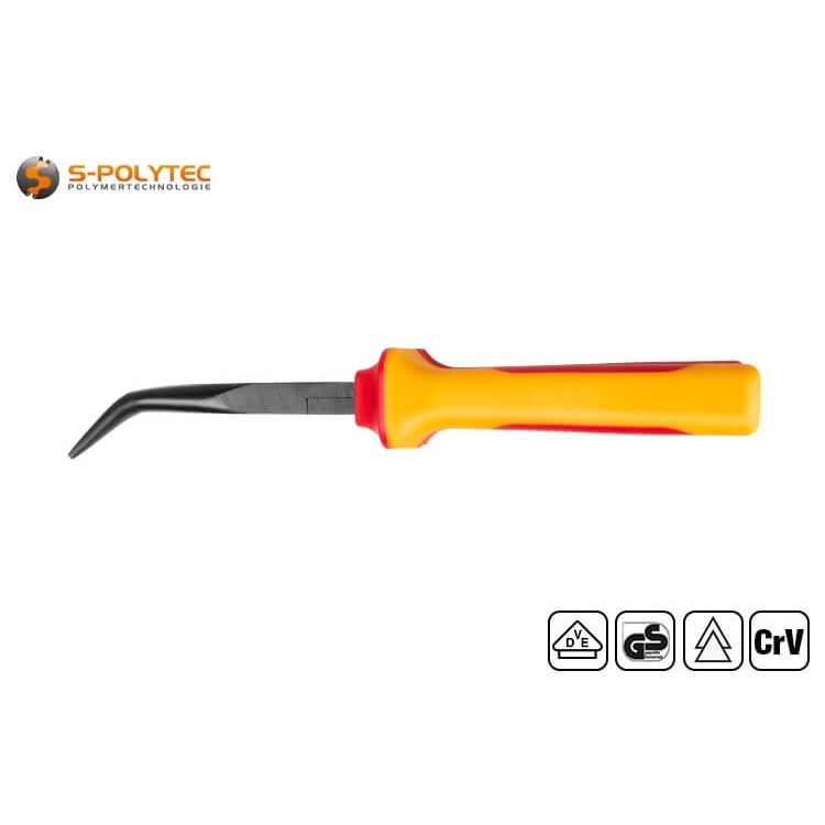 De VDE-naaldbektangen met gebogen punten volgens DIN 5745 zijn verkrijgbaar met een totale lengte van 160 mm of 200 mm