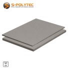 PVC platen lichtgrijs uit herd PVC (PVCU) in diktes von 3mm - 30mm in 2,0 x 1,0 meter