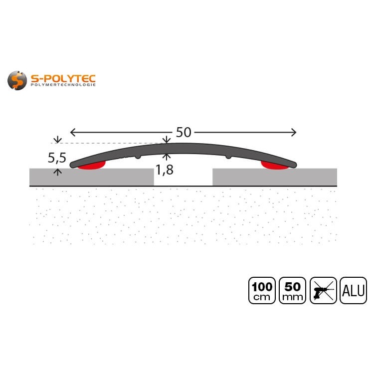 Het dubbelzijdig klevende oppervlak hecht uitstekend op alle gangbare vloerbedekkingen binnenshuis
