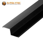 Zwart geanodiseerd aluminium Z-profiel voor onderconstructie voor gevelbekleding	