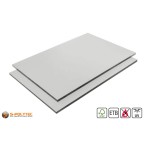 Koop direct de bijpassende HPL platen lichtgrijs (RAL7035)