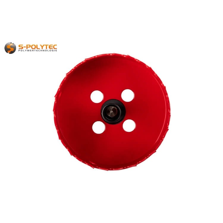 De 6 mm centreerboor kan heel eenvoudig worden vervangen ten gunste van de duurzaamheid van de gatenzaag