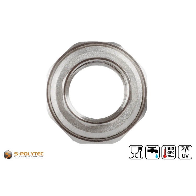 Aqua-Plus PP-R koppelstuk in wit voor PP-R buizen in verschillende afmetingen met binnendraad uit messing