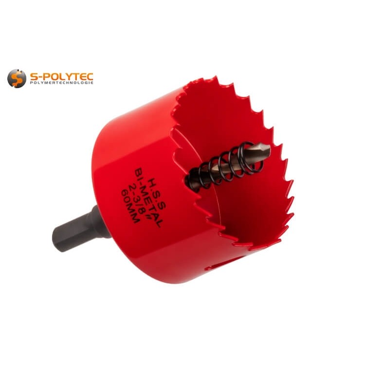 Onze gatzaag van 60 mm overtuigt door zijn lange levensduur dankzij de vervaardiging uit HSS bimetaal