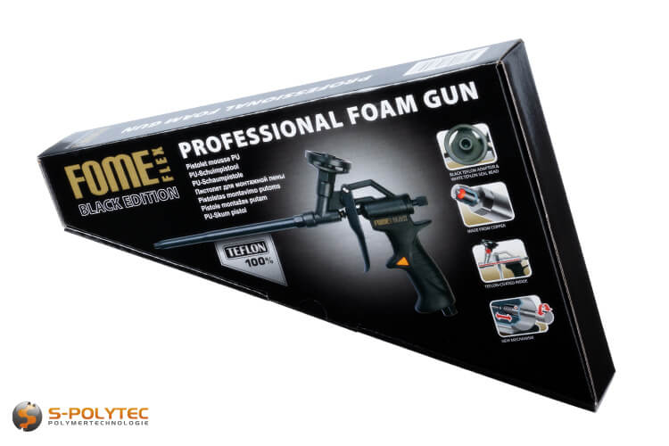 De schuimpistool Black Edition van FOME Flex is geschikt voor alle 1C-PU-schuimen en 2CK-PU-schuimen
