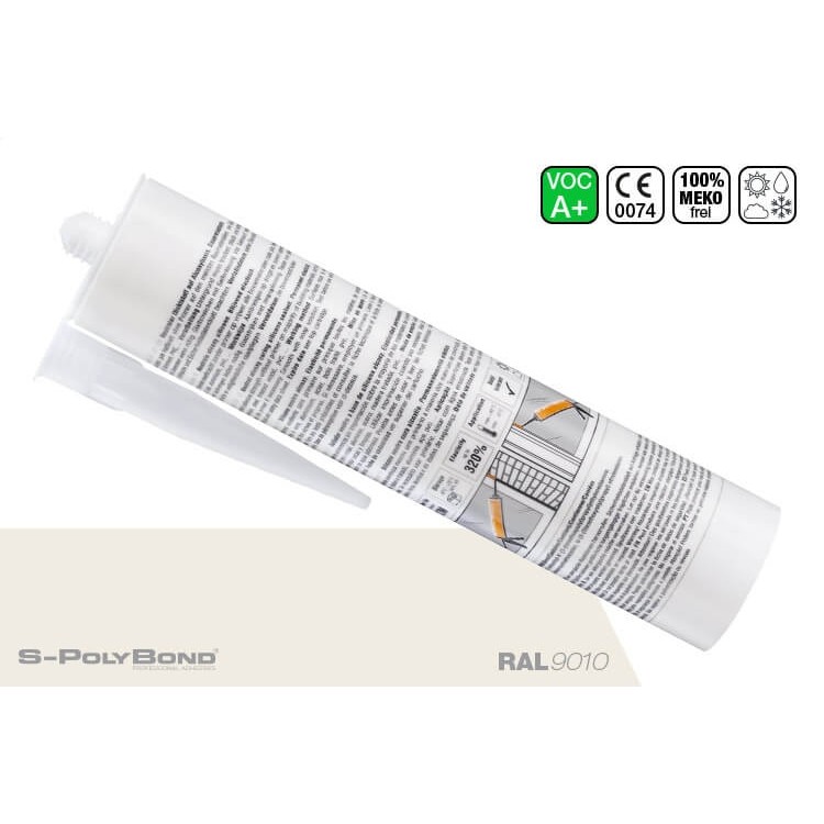 Zuiver wit silicoon op alkoxybasis van S-Polybond SILIKONprofi