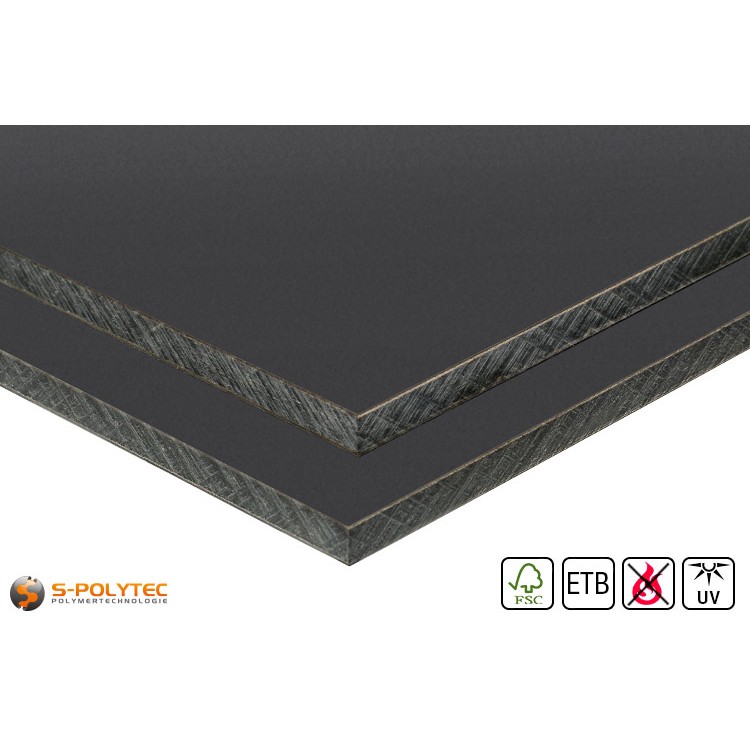 HPL platen RAL 7016 op maat (moeilijk ontvlambaar, ETB-toepassing)