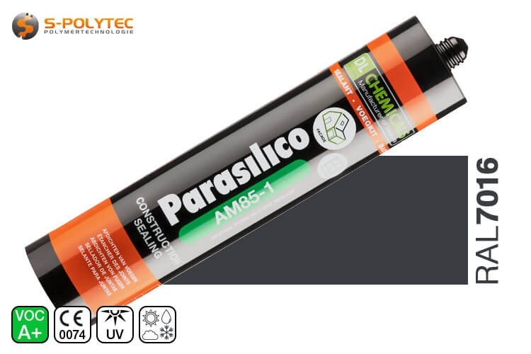 Alberts 677374 Hekpaal met klembeugel | thermisch verzinkt, antraciet geplastificeerd (RAL 7016) | lengte 2250 mm | 60 x 40 mm
