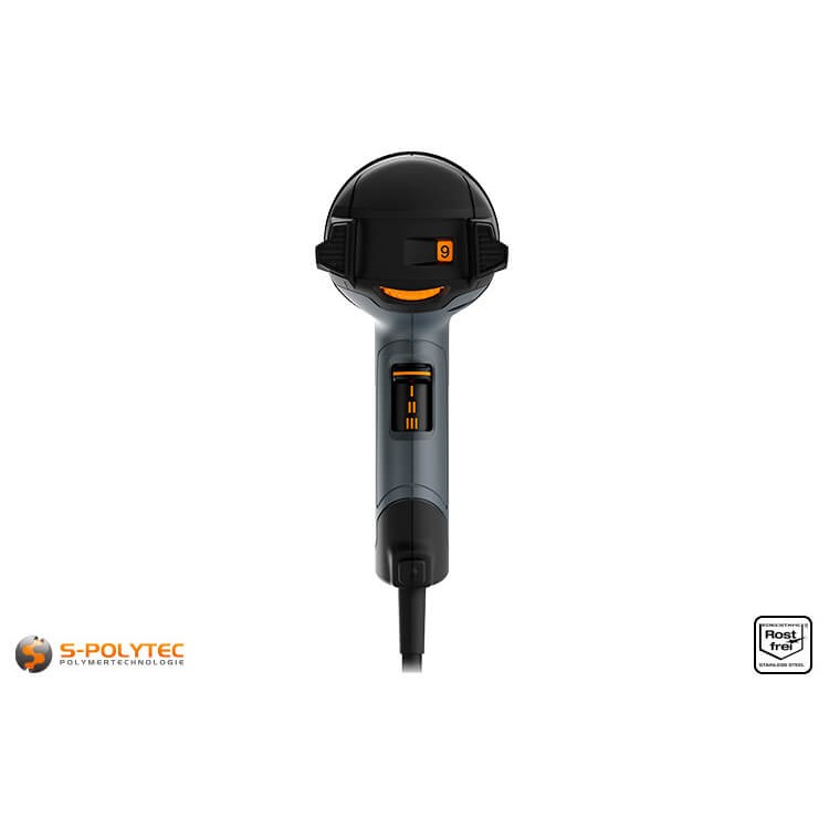 hetelucht-apparaat in pistoolvorm overtuigt door zijn  diverse instelmogelijkheden