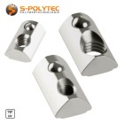 De sleufmoeren met veerkogels zijn geschikt voor constructieprofielen met een sleufbreedte van 6mm of 8mm