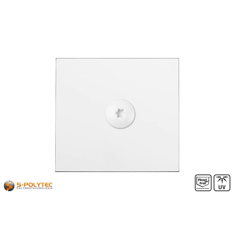 HPL schroef op en zuiver wit hpl plaat