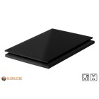 Polyethyleen platen (PE-HMW, PE-500) zwart met glad oppervlak in diktes vanaf 10mm tot 100mm als standaard formaat platen 2,0 x 1,0 meter