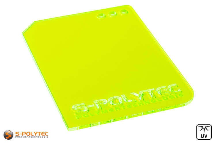 Acrylglas geel fluorescerend (Lasersnede)