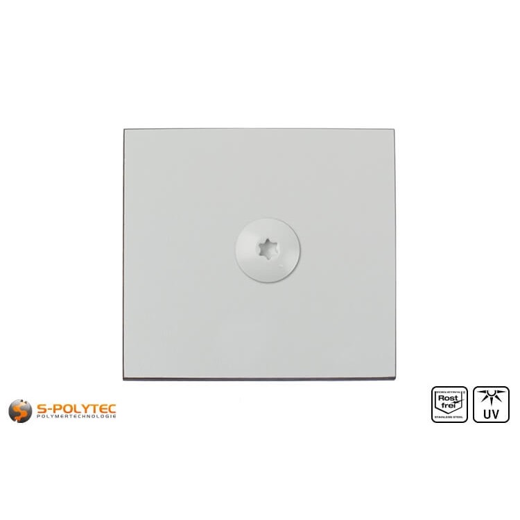 HPL schroef op en lichtgrijs hpl plaat