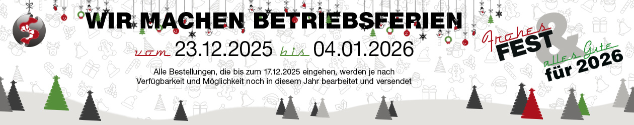 Betriebsferien XMAS 2025 - 2026 bei S-Polytec
