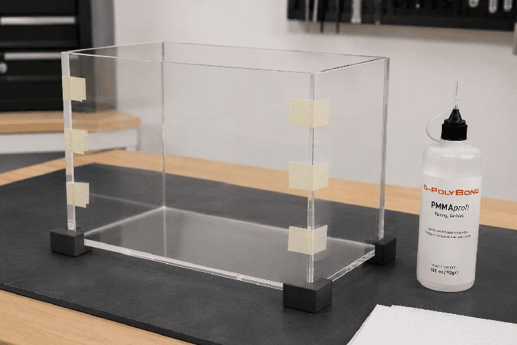 Een aquarium van acrylglas verlijmen met S-Polybond PMMAprofi